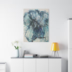 Phoenix – Abstrakter Vogel in Blau | Kraftvolle moderne Kunst | Spiritueller Leinwanddruck | Aufstieg & Erneuerung
