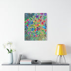"Blühende Vielfalt" – Abstrakte Blumenpracht Mixed Media  Leinwanddruck | intuitive florale Abstraktion