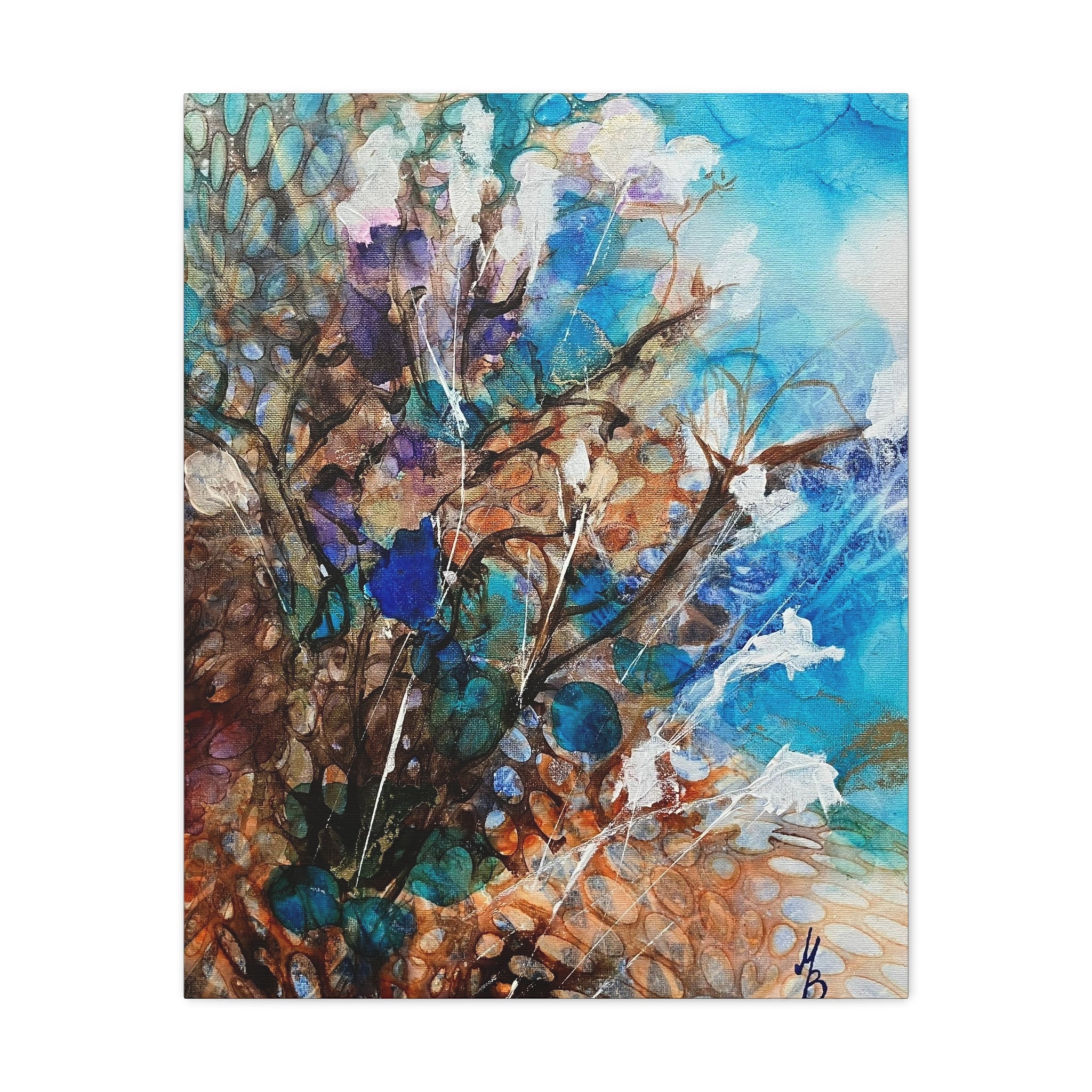 Coral reef - abstract coral landscape canvas print