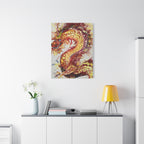 Dragon of Weifang – Fluid Art Drache, moderne Mythologie Leinwanddruck