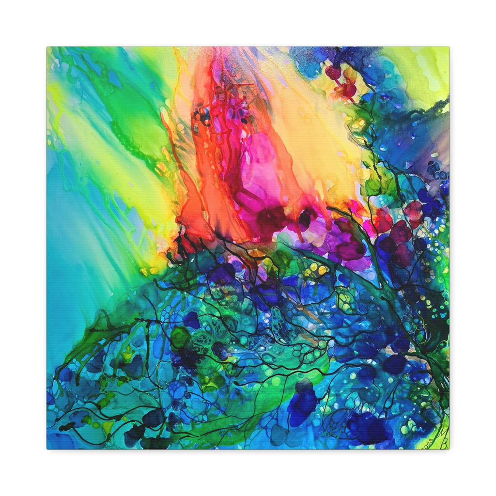 The World Is Burning – Expressives abstraktes Gemälde | Moderne transformative Kunst