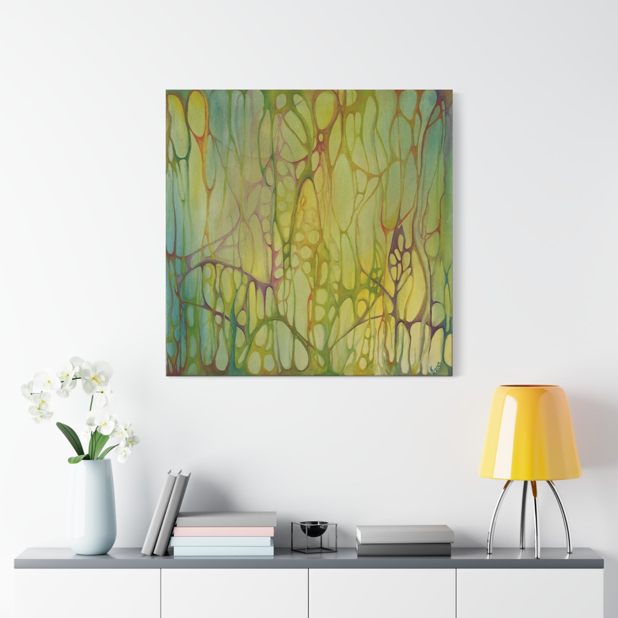 Autumn Reverie – Abstrakter Leinwanddruck | Warme Herbstfarben & meditative Kunst
