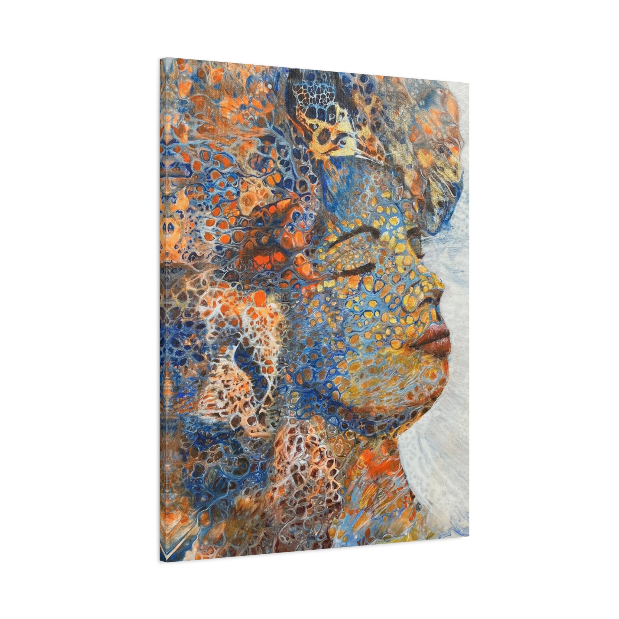 Let's VooV - Canvas print - Abstract portrait with cell structure