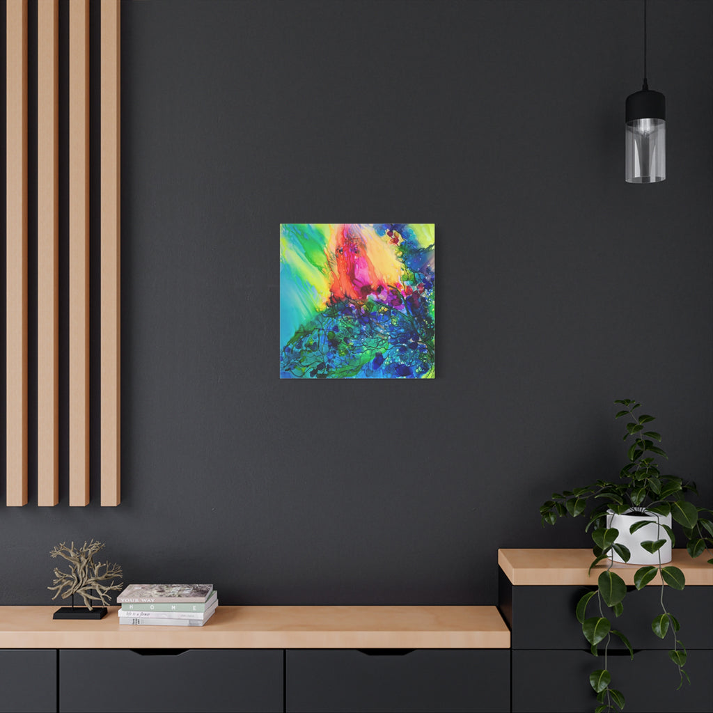 The World Is Burning – Expressives abstraktes Gemälde | Moderne transformative Kunst