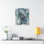 Phoenix – Abstrakter Vogel in Blau | Kraftvolle moderne Kunst | Spiritueller Leinwanddruck | Aufstieg & Erneuerung