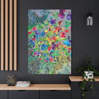 "Blühende Vielfalt" – Abstrakte Blumenpracht Mixed Media  Leinwanddruck | intuitive florale Abstraktion