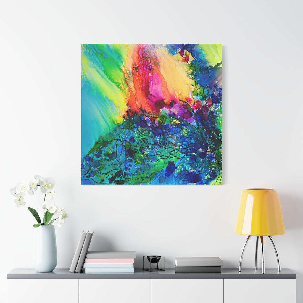 The World Is Burning – Expressives abstraktes Gemälde | Moderne transformative Kunst