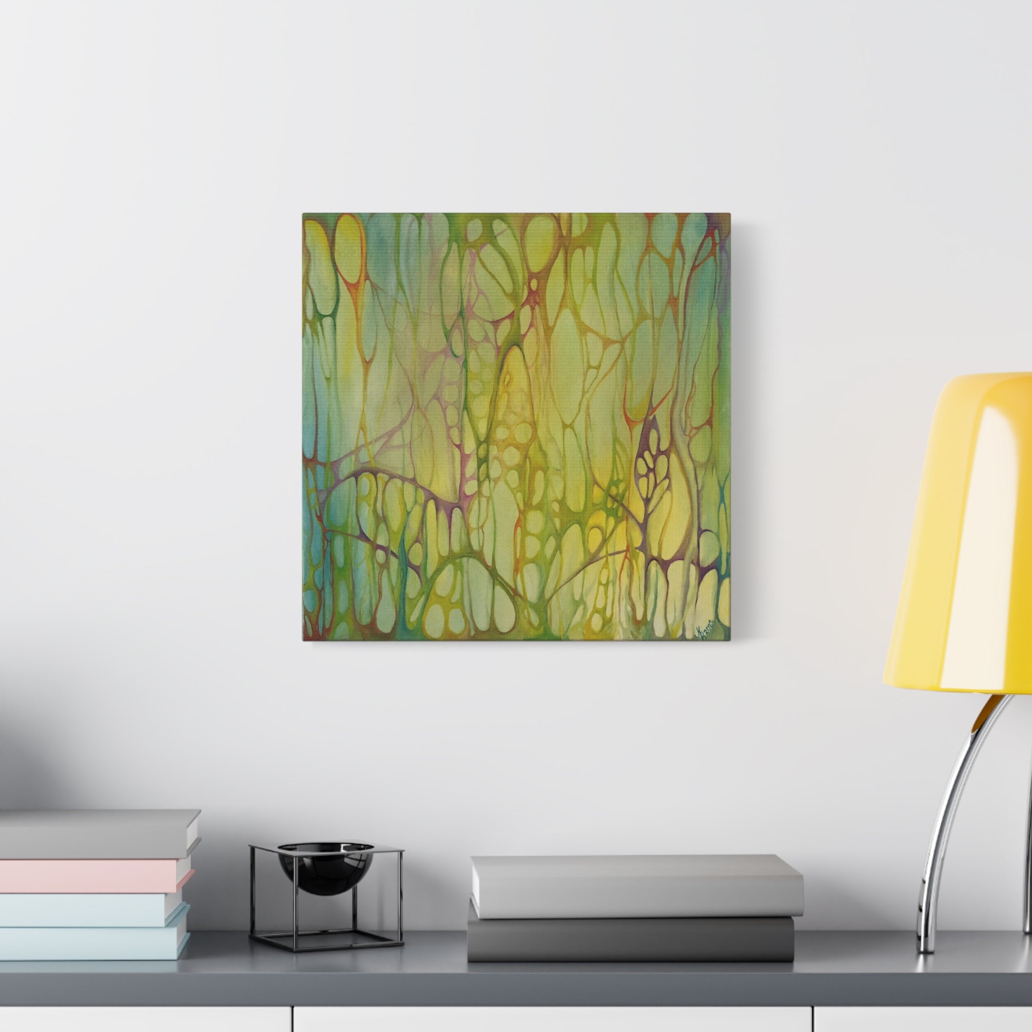 Autumn Reverie – Abstrakter Leinwanddruck | Warme Herbstfarben & meditative Kunst