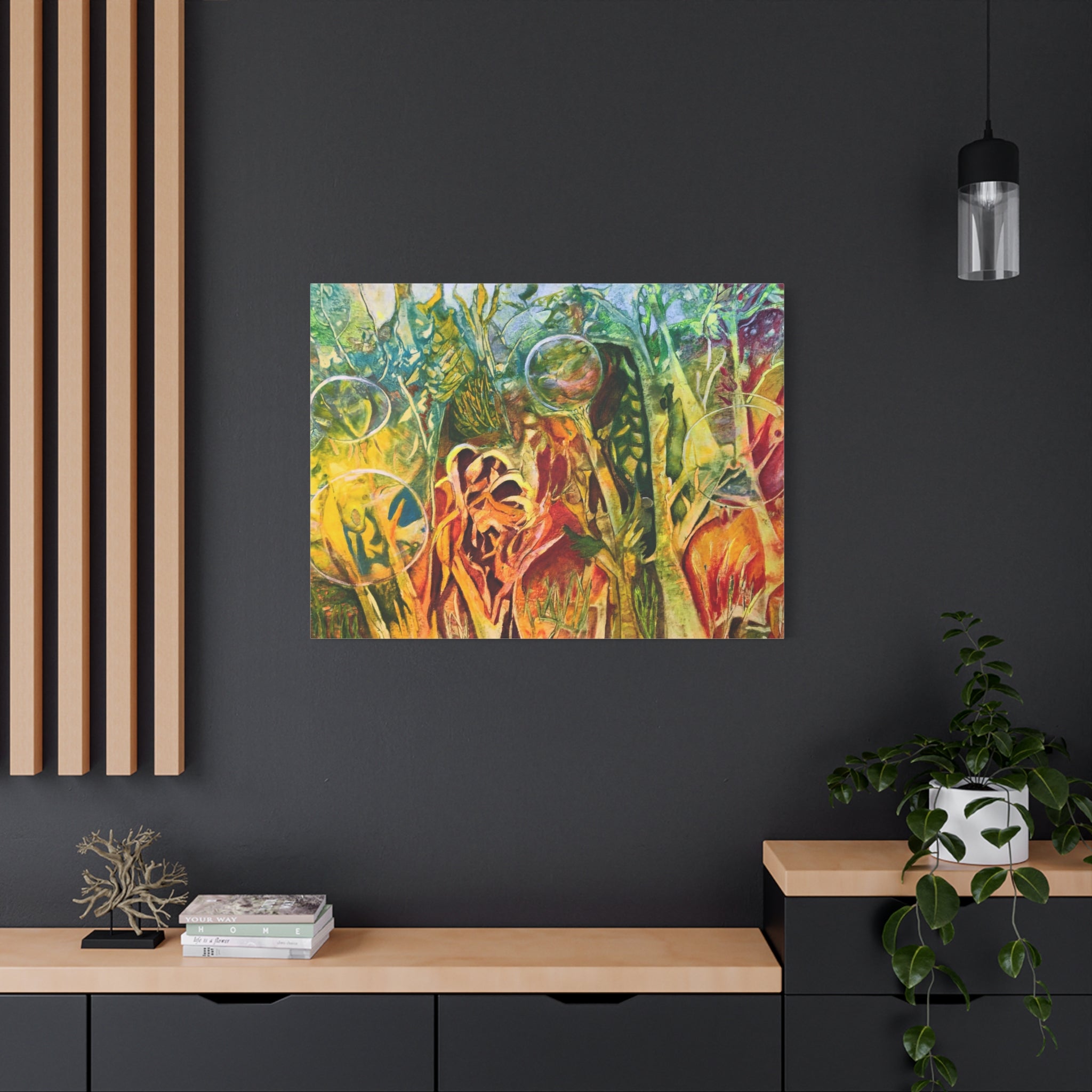 Secret Garden – intuitive Kunst Leinwanddruck | abstrakte Naturformen Kunst