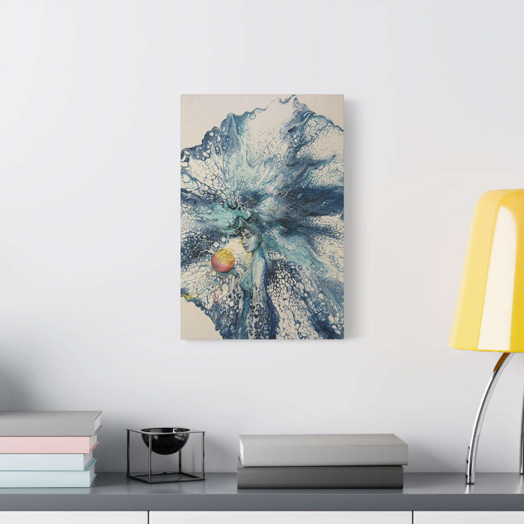 The Pearl – Abstract Woman in Acrylic Pouring Canvas Print |