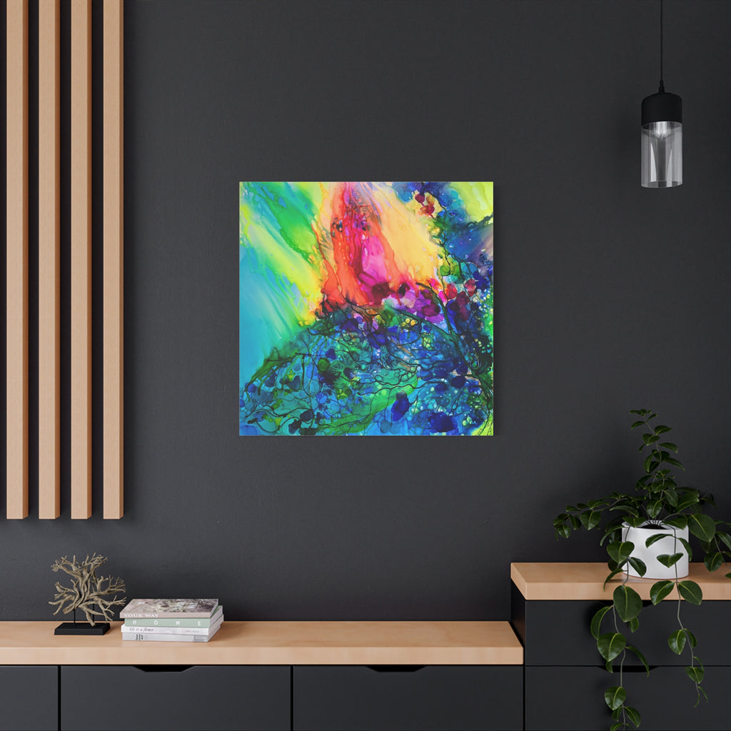 The World Is Burning – Expressives abstraktes Gemälde | Moderne transformative Kunst