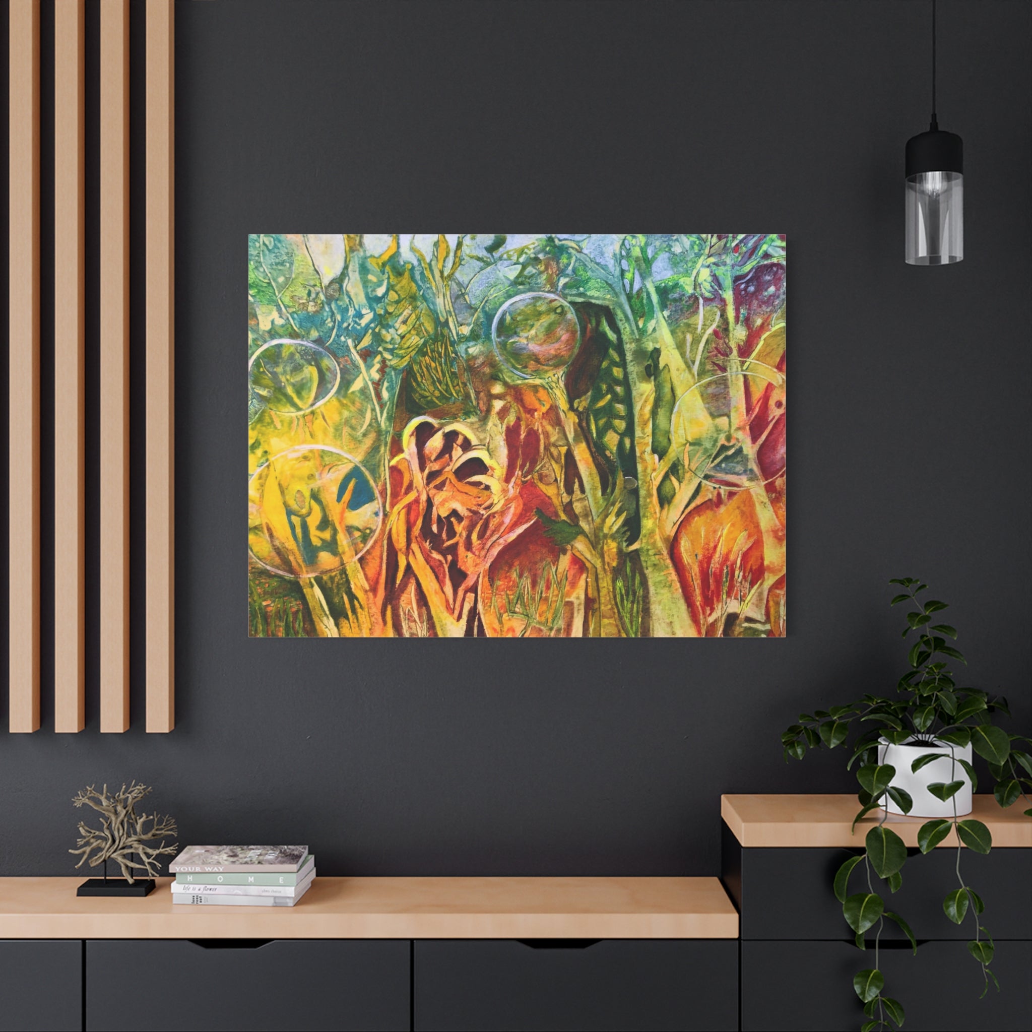 Secret Garden – intuitive Kunst Leinwanddruck | abstrakte Naturformen Kunst