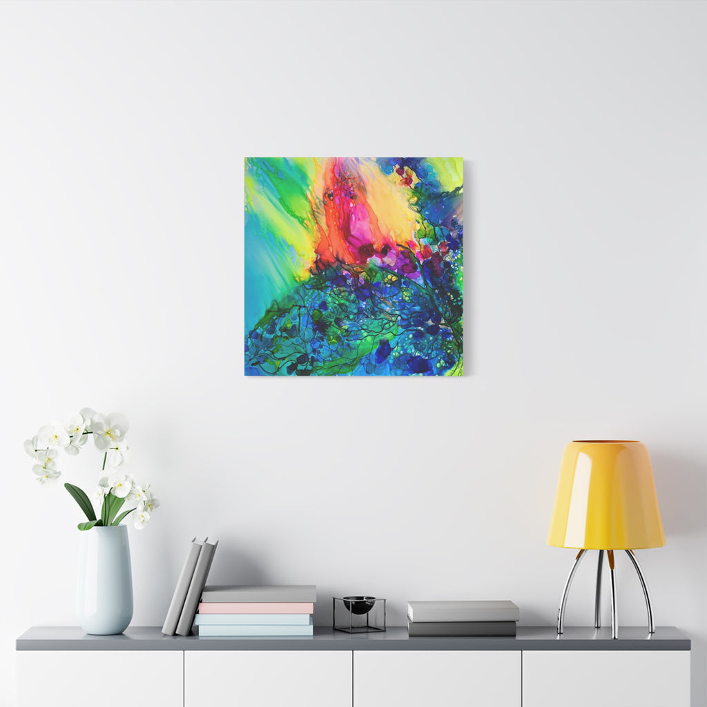 The World Is Burning – Expressives abstraktes Gemälde | Moderne transformative Kunst