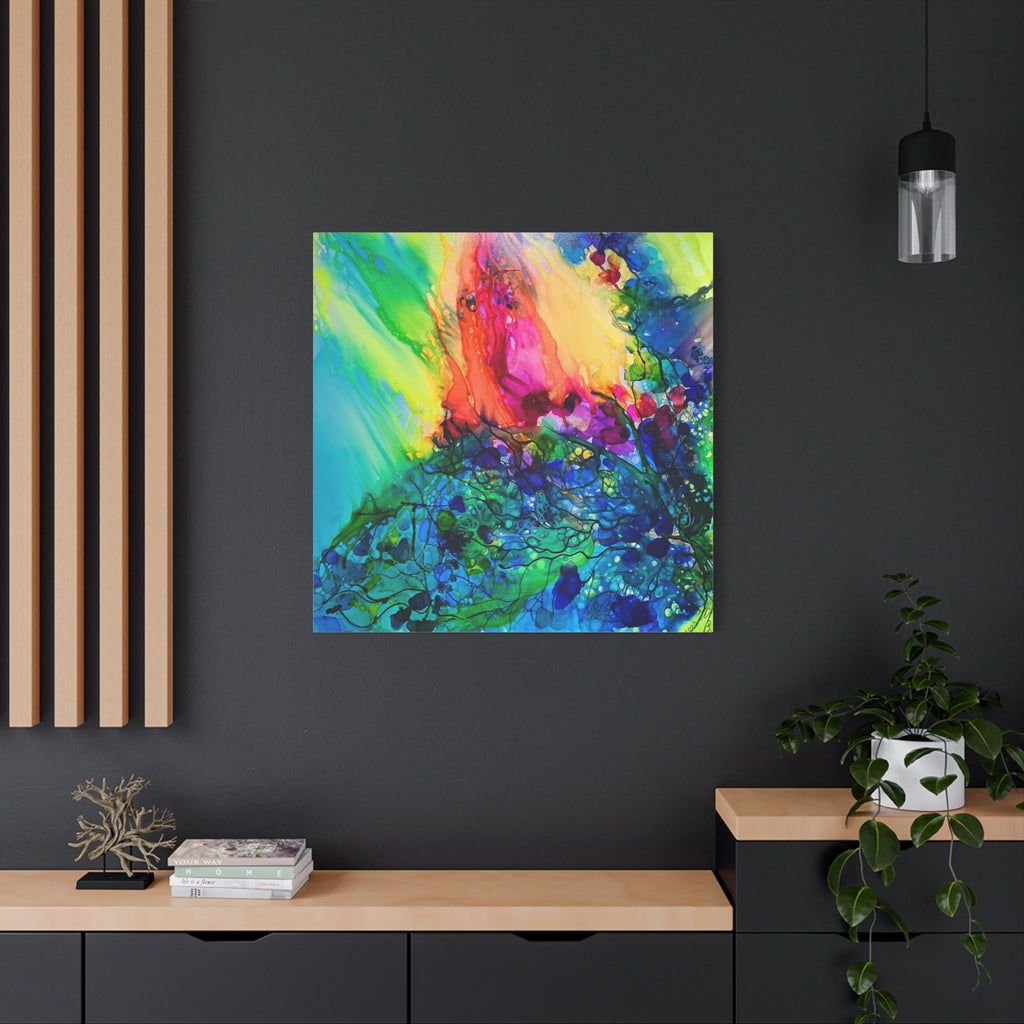 The World Is Burning – Expressives abstraktes Gemälde | Moderne transformative Kunst