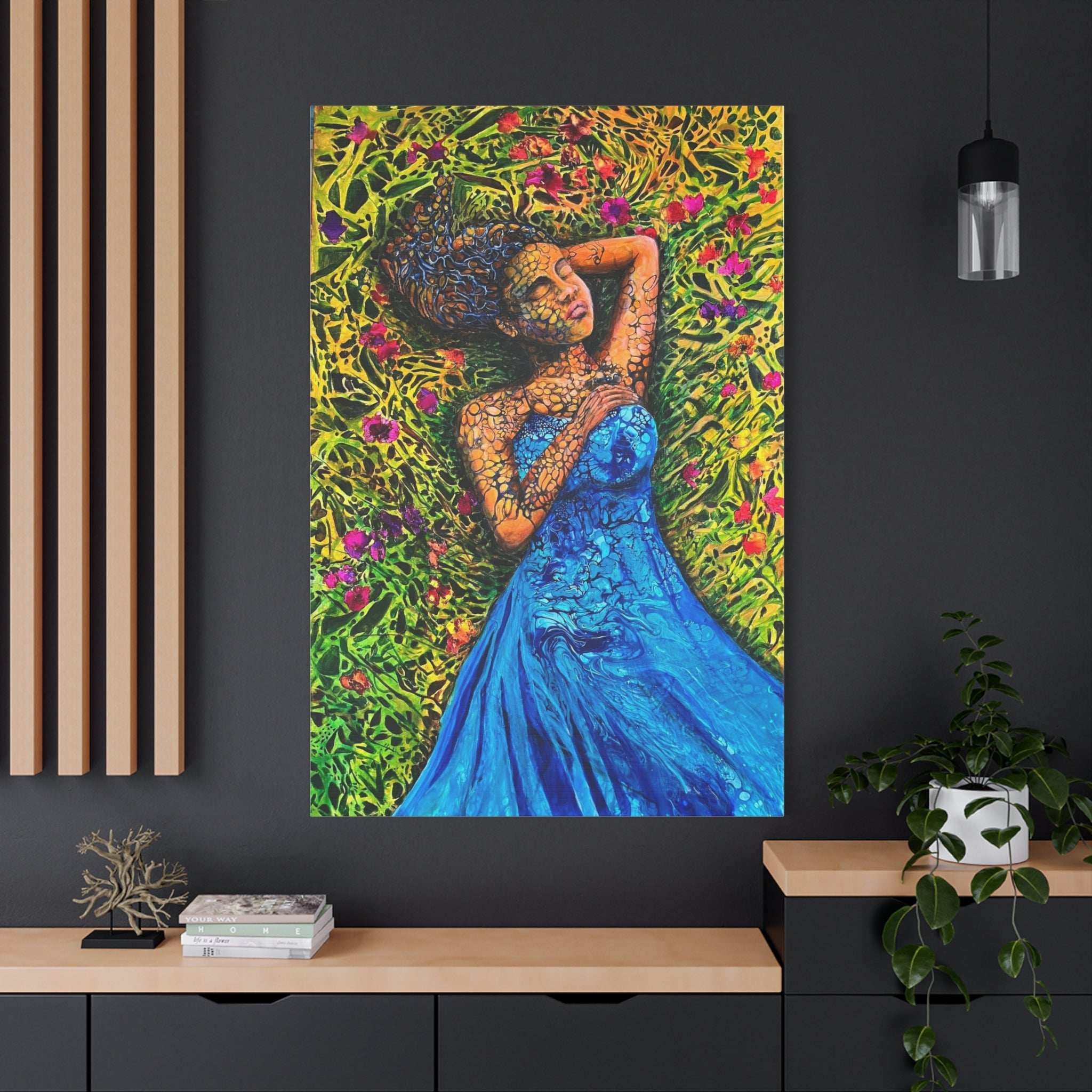 Sleeping Elf – Magical Portrait as a Canvas Print