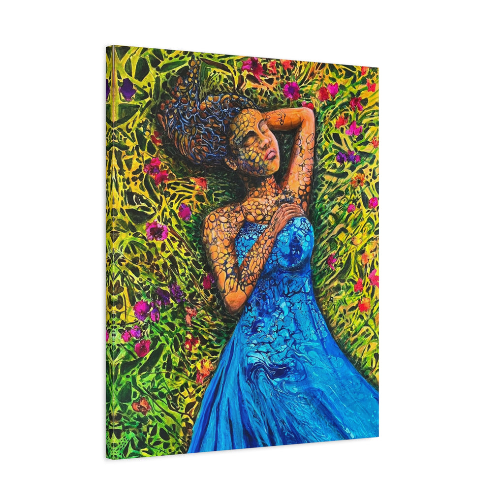 Sleeping Elf – Magical Portrait as a Canvas Print