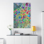"Blühende Vielfalt" – Abstrakte Blumenpracht Mixed Media  Leinwanddruck | intuitive florale Abstraktion
