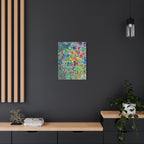 "Blühende Vielfalt" – Abstrakte Blumenpracht Mixed Media  Leinwanddruck | intuitive florale Abstraktion