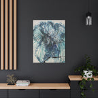 Phoenix – Abstrakter Vogel in Blau | Kraftvolle moderne Kunst | Spiritueller Leinwanddruck | Aufstieg & Erneuerung