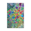 "Blühende Vielfalt" – Abstrakte Blumenpracht Mixed Media  Leinwanddruck | intuitive florale Abstraktion