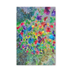 "Blühende Vielfalt" – Abstrakte Blumenpracht Mixed Media  Leinwanddruck | intuitive florale Abstraktion