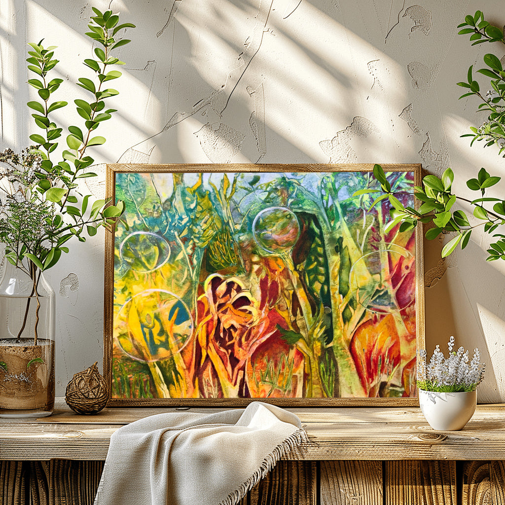 Secret Garden – intuitive Kunst Leinwanddruck | abstrakte Naturformen Kunst
