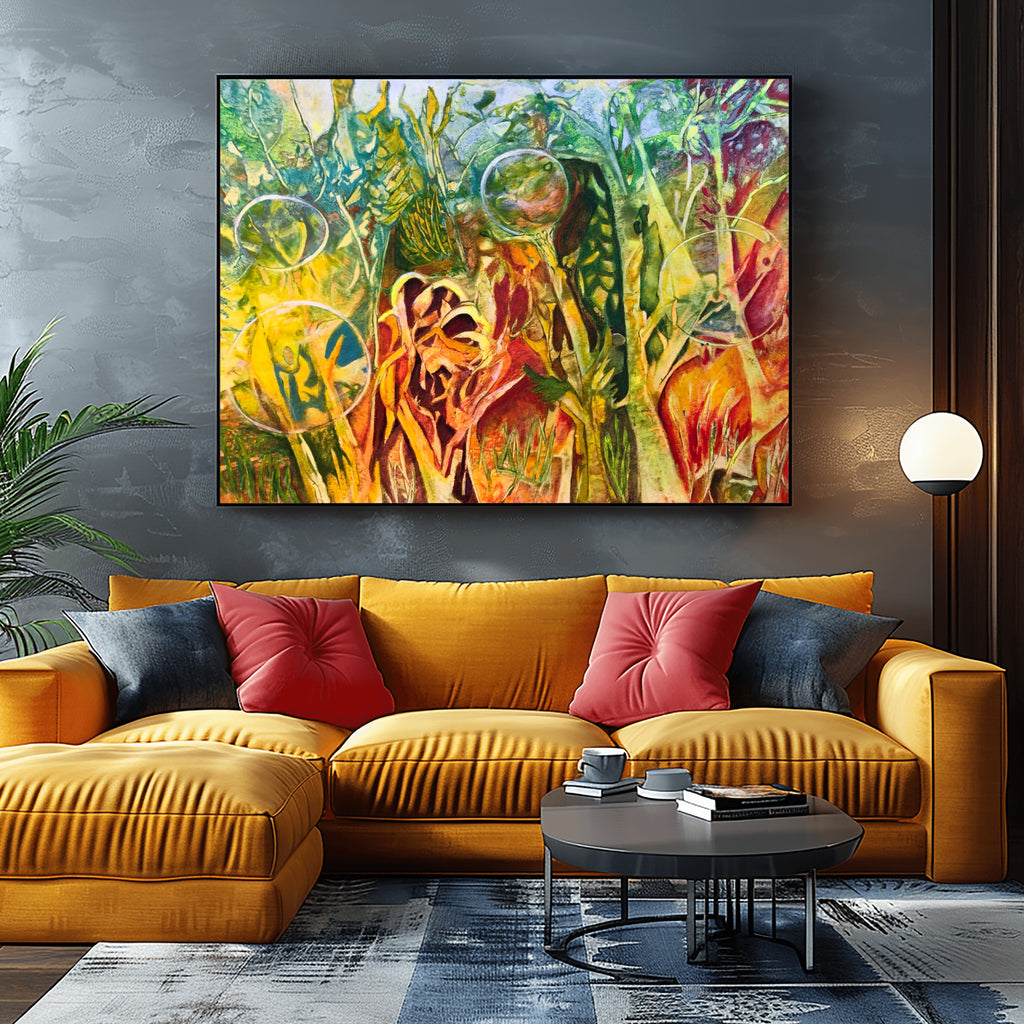 Secret Garden – intuitive Kunst Leinwanddruck | abstrakte Naturformen Kunst