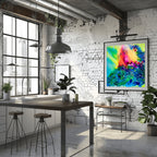 The World Is Burning – Expressives abstraktes Gemälde | Moderne transformative Kunst