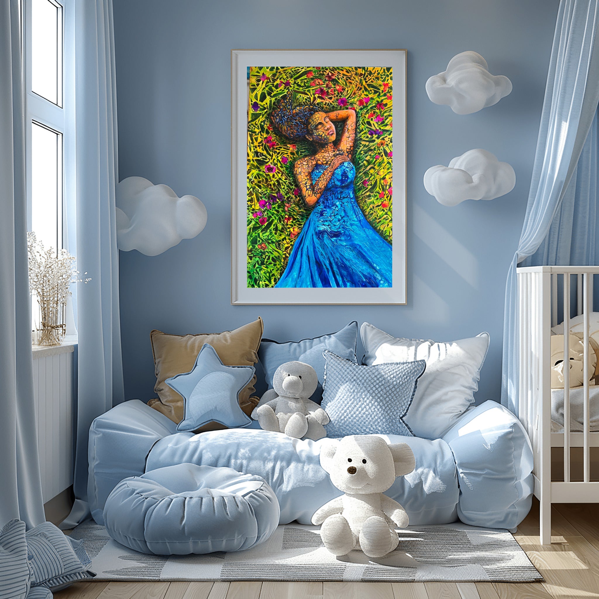 Sleeping Elf – Magical Portrait as a Canvas Print