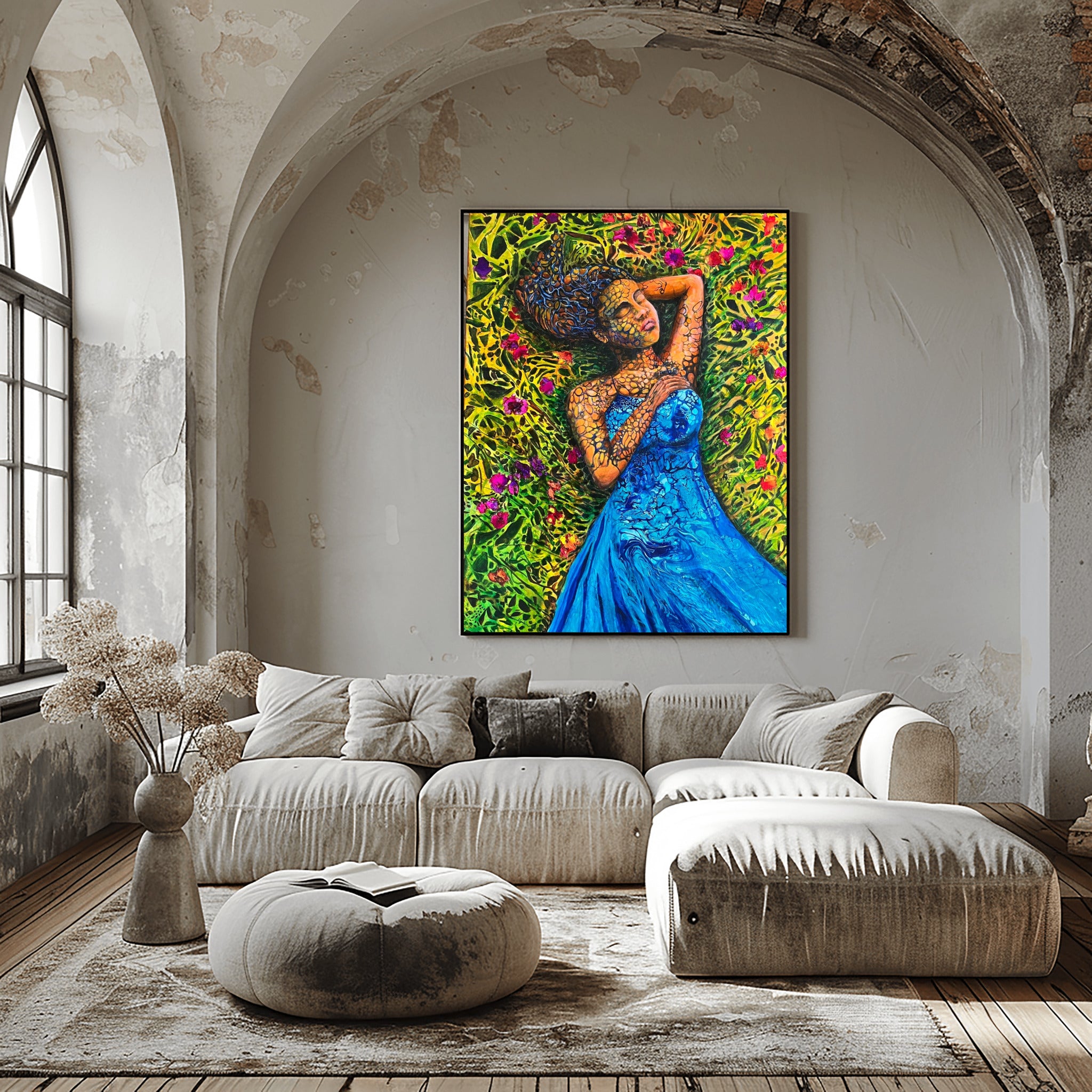 Sleeping Elf – Magical Portrait as a Canvas Print